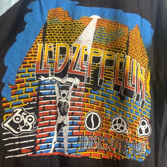 1981 LED ZEPPELIN Houses Of The Holy double sided raglan 3/4 sleeve tee shirt L - Picture 8 of 8